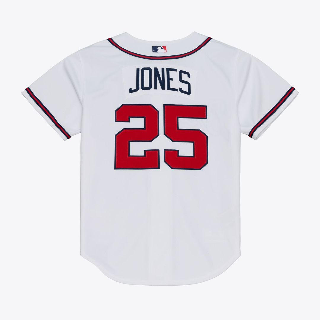 Atlanta Braves Andruw Jones White 2005 Authentic Baseball Jersey | MLB Baseball Jersey