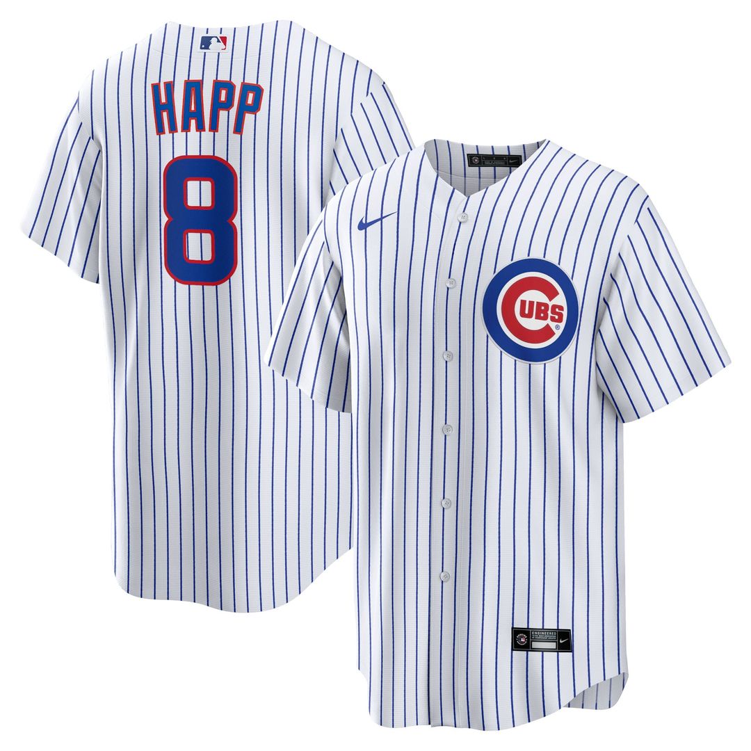 Chicago Cubs Ian Happ White Home Replica Baseball Jersey