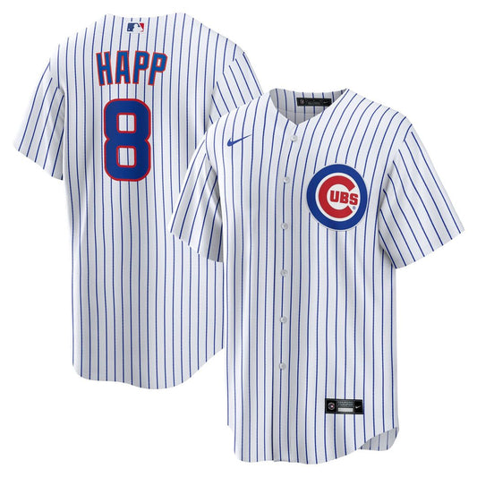 Chicago Cubs Ian Happ White Home Replica Baseball Jersey