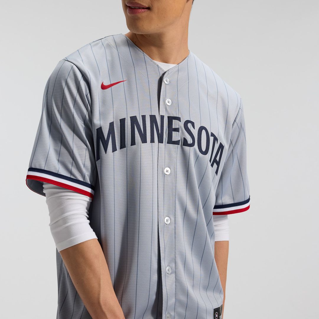 Minnesota Twins Gray Road Replica Team Baseball Jersey | MLB Baseball Jersey