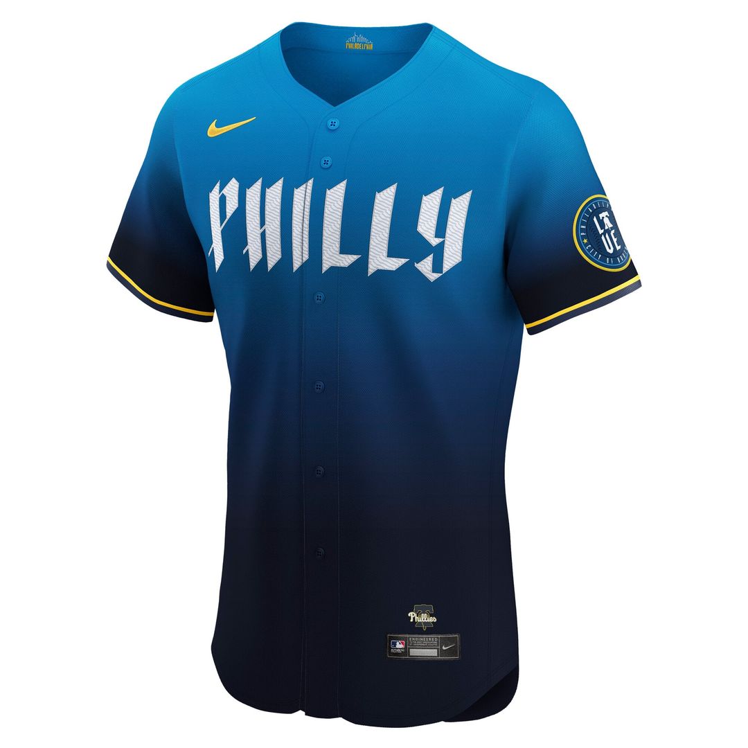 Philadelphia Phillies Bryce Harper Navy City Connect Elite Baseball Jersey | MLB Baseball Jersey