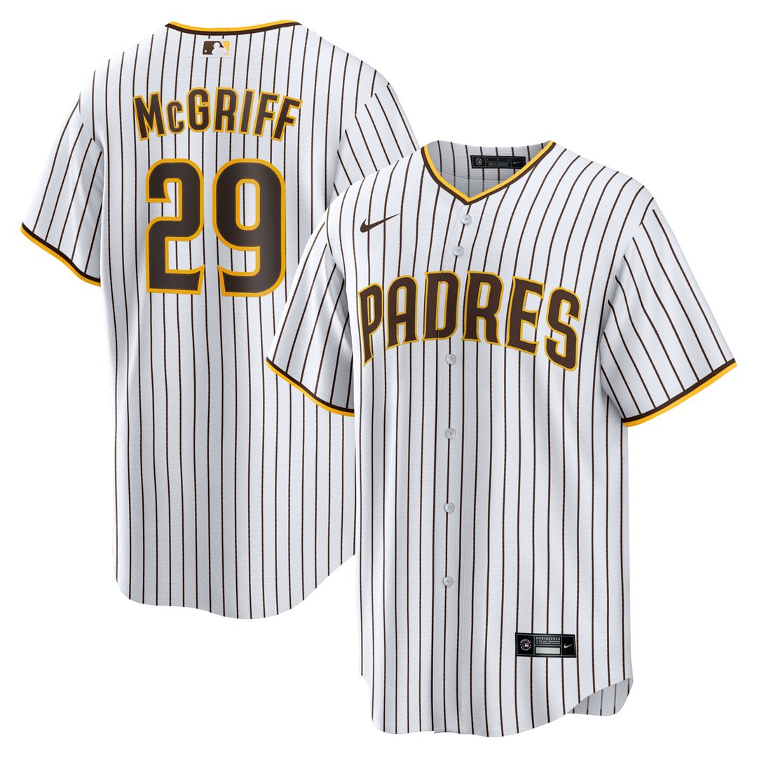 San Diego Padres Fred McGriff White Home Retired Player Replica Baseball Jersey