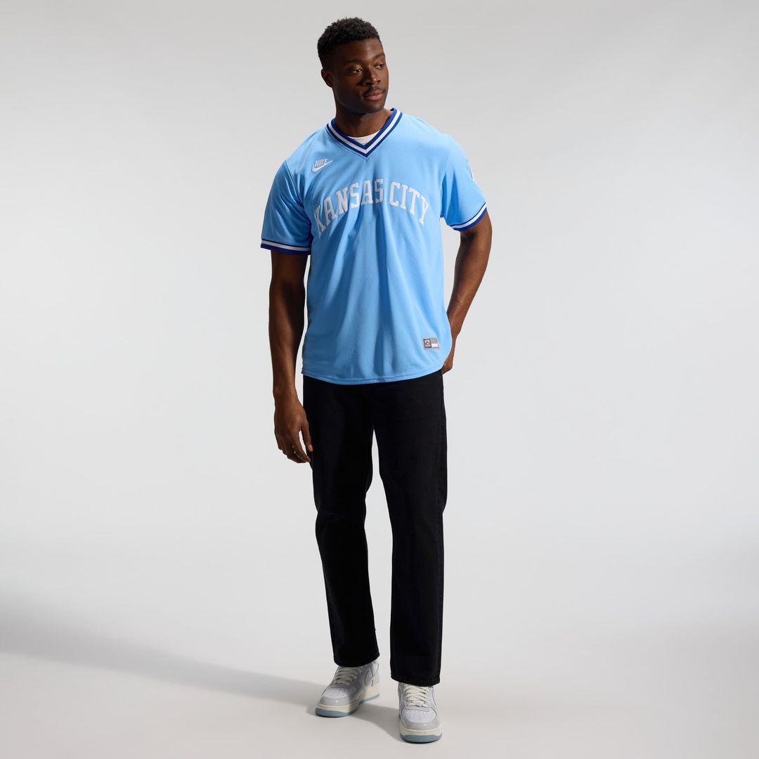 Kansas City Royals Bo Jackson Light Blue Throwback Cooperstown Collection Limited Baseball Jersey | MLB Baseball Jersey