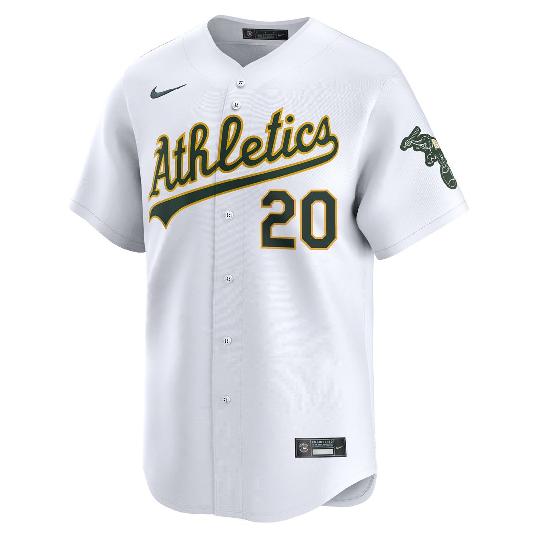 Athletics Zack Gelof White Home Limited Baseball Jersey | MLB Baseball Jersey