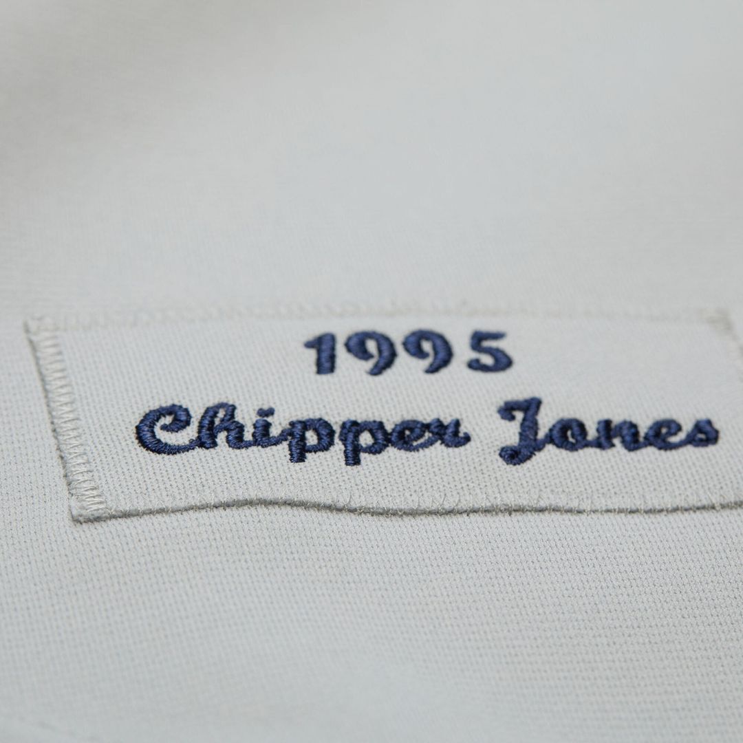 Atlanta Braves Chipper Jones Gray 1995 Throwback Authentic Baseball Jersey | MLB Baseball Jersey