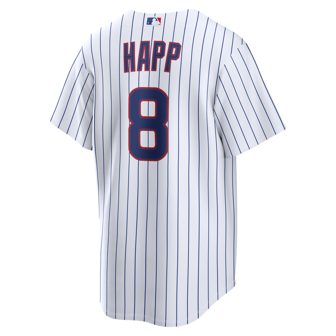 Chicago Cubs Ian Happ White Home Replica Baseball Jersey | MLB Baseball Jersey