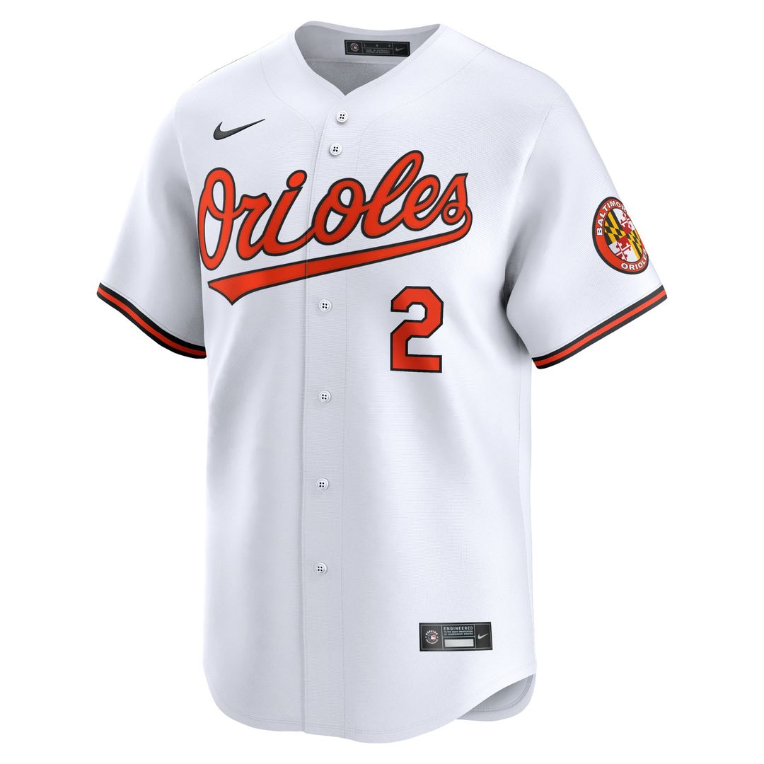 Baltimore Orioles Gunnar Henderson White Home Limited Baseball Jersey | MLB Baseball Jersey