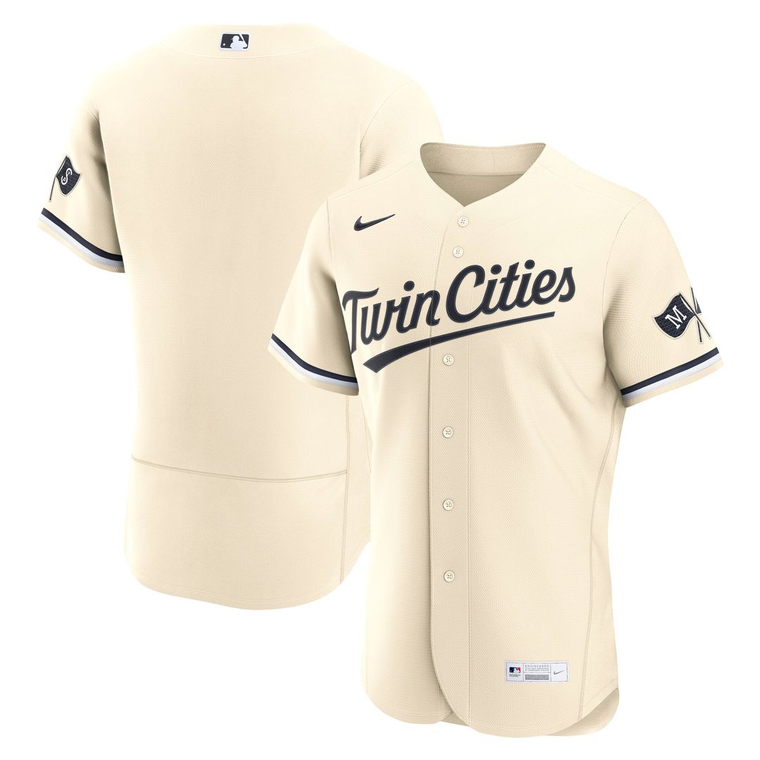 Minnesota Twins Cream Alternate Authentic Baseball Jersey