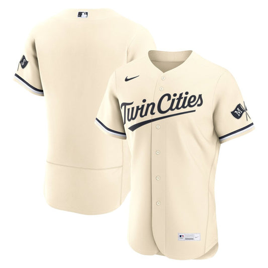 Minnesota Twins Cream Alternate Authentic Baseball Jersey