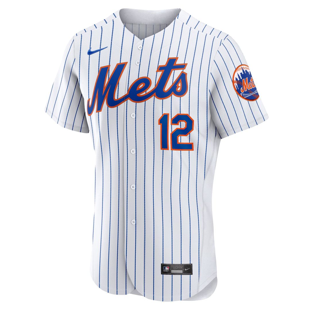 New York Mets Francisco Lindor White Home Authentic Baseball Jersey | MLB Baseball Jersey