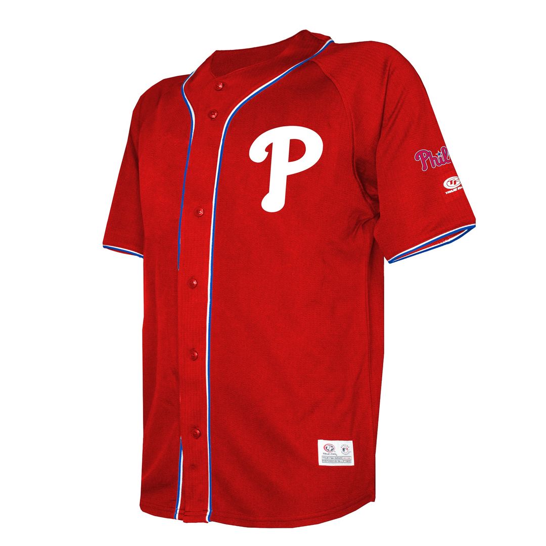 Philadelphia Phillies Stitches Red Team Color Full-Button Fashion Baseball Jersey | MLB Baseball Jersey