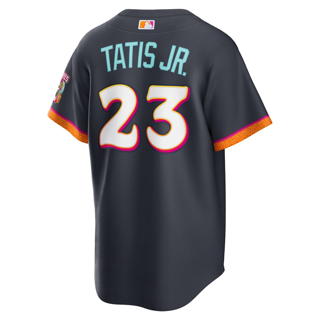 San Diego Padres Fernando Tatis Jr. Obsidian 2026 City Connect Stadium Baseball Jersey | MLB Baseball Jersey