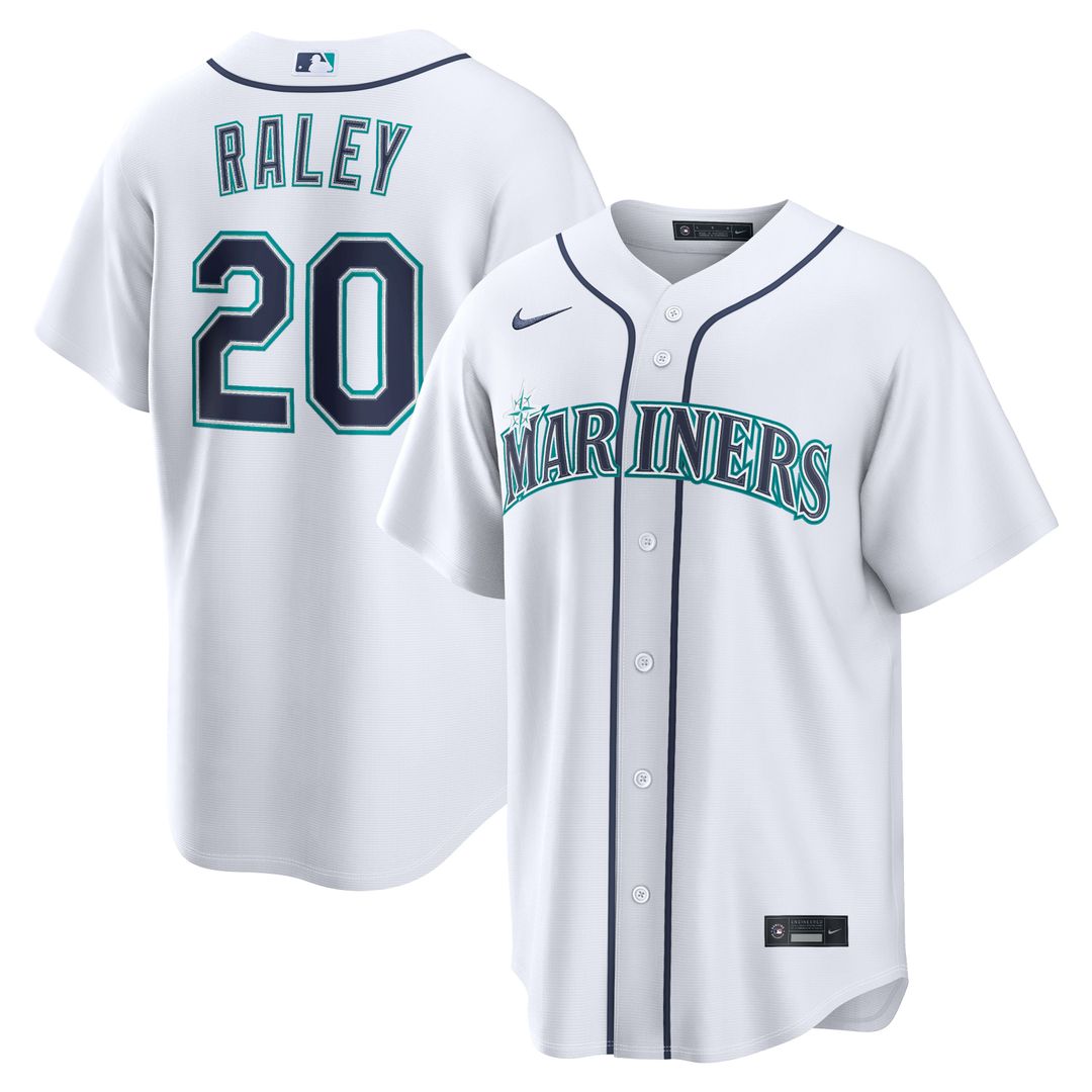 Seattle Mariners Luke Raley White Home Replica Baseball Jersey