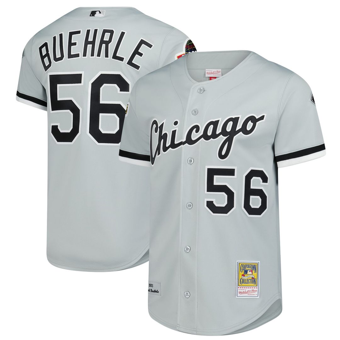 Chicago White Sox Mark Buehrle Gray 2005 Throwback Authentic Baseball Jersey