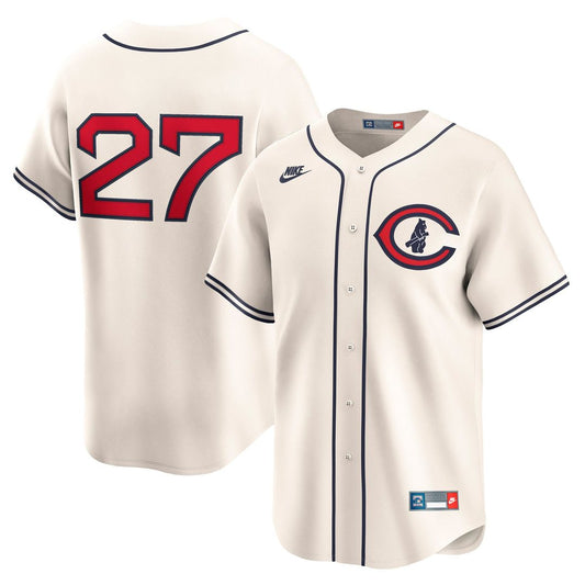 Chicago Cubs Seiya Suzuki Cream Throwback Cooperstown Collection Limited Baseball Jersey