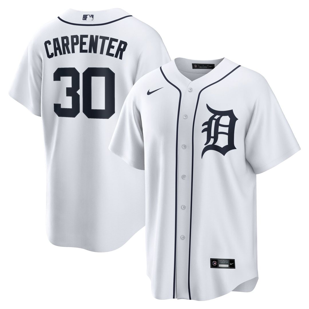 Detroit Tigers Kerry Carpenter White Home Replica Baseball Jersey