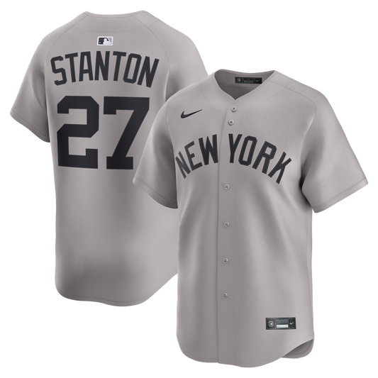 New York Yankees Giancarlo Stanton Gray Road Limited Baseball Jersey