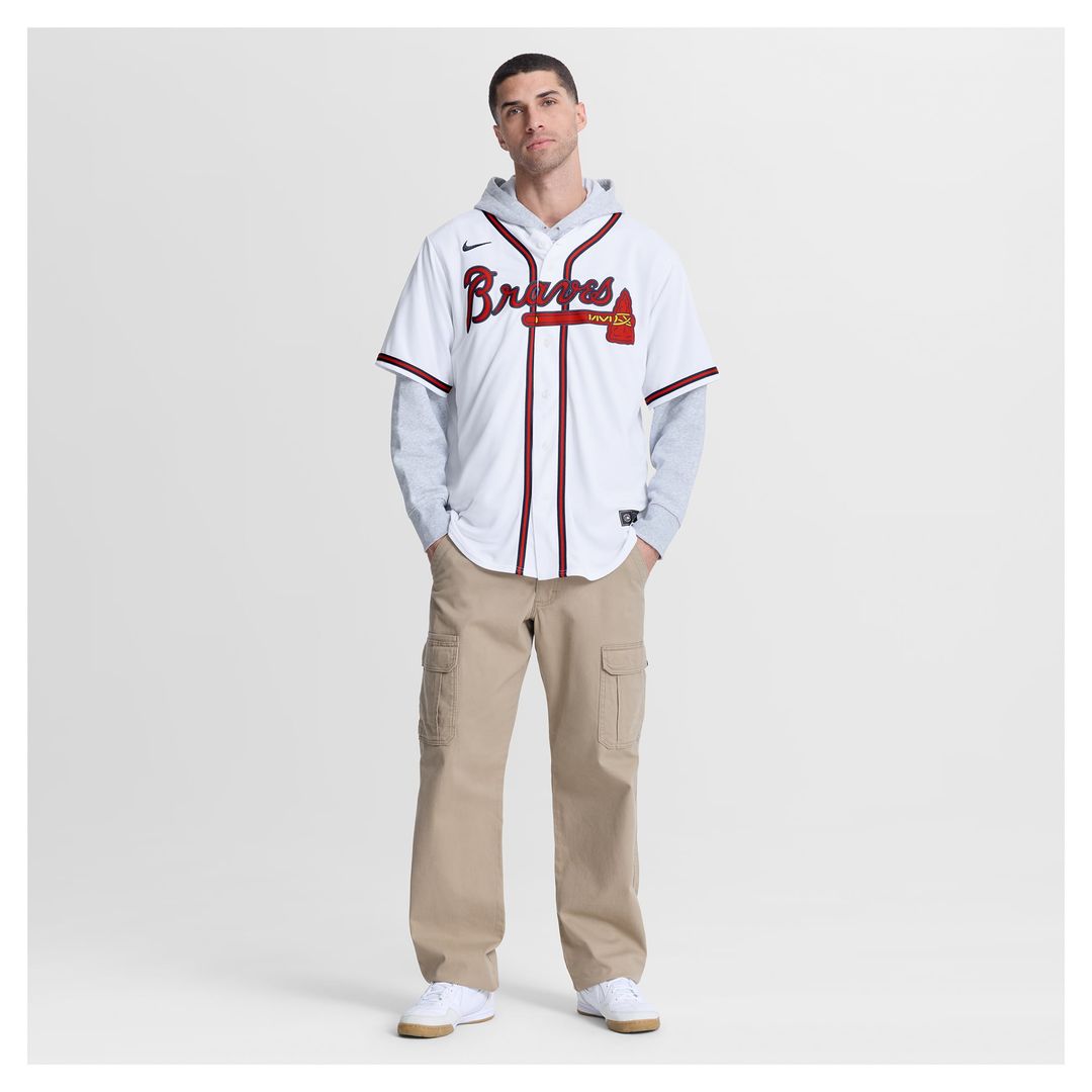 Atlanta Braves Mauricio Dubón White Home Replica Baseball Jersey | MLB Baseball Jersey