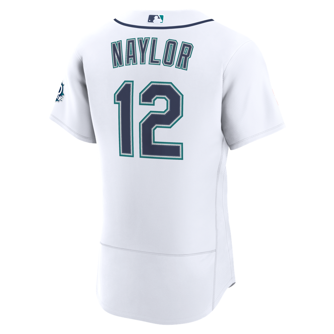 Seattle Mariners Josh Naylor White Home 50th Season Authentic Baseball Jersey | MLB Baseball Jersey