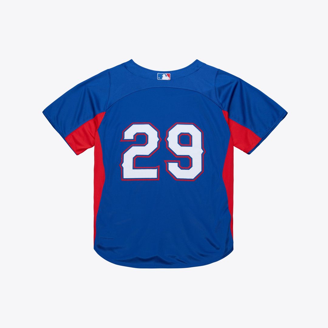 Texas Rangers Adrian Beltre Royal Cooperstown Mesh Batting Practice Button-Up Baseball Jersey | MLB Baseball Jersey