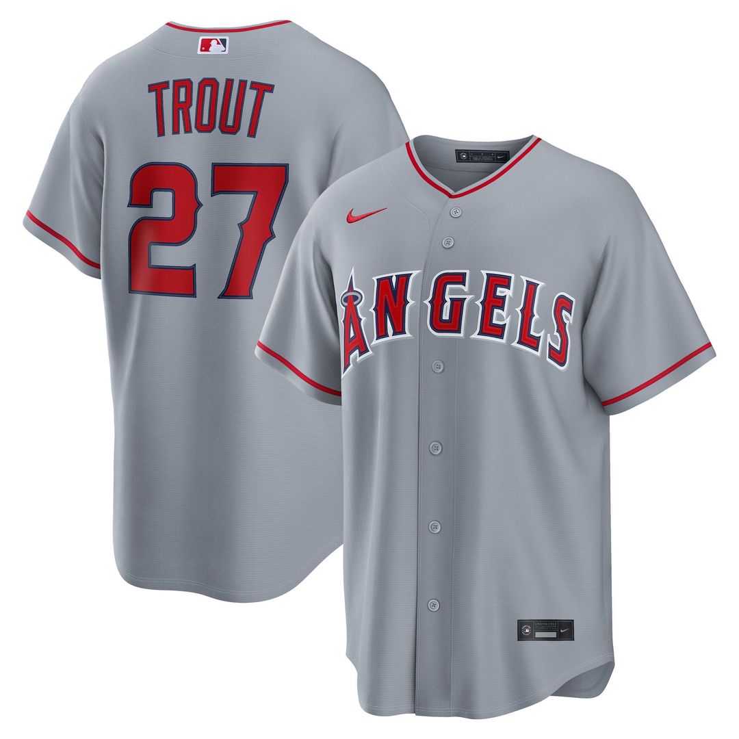 Los Angeles Angels Mike Trout White Alternate Replica Baseball Jersey | MLB Baseball Jersey