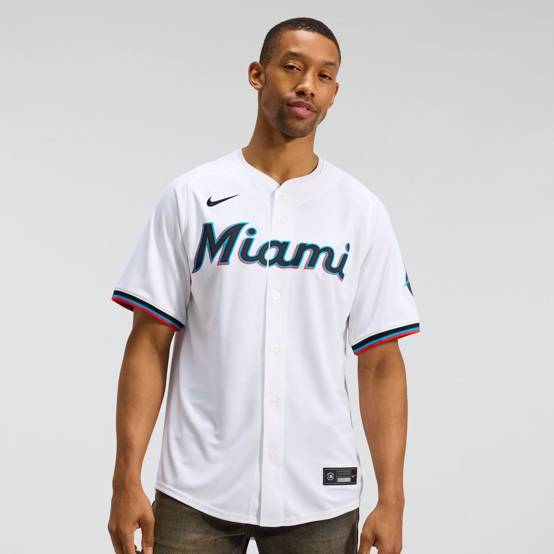 Miami Marlins White Home Limited Baseball Jersey