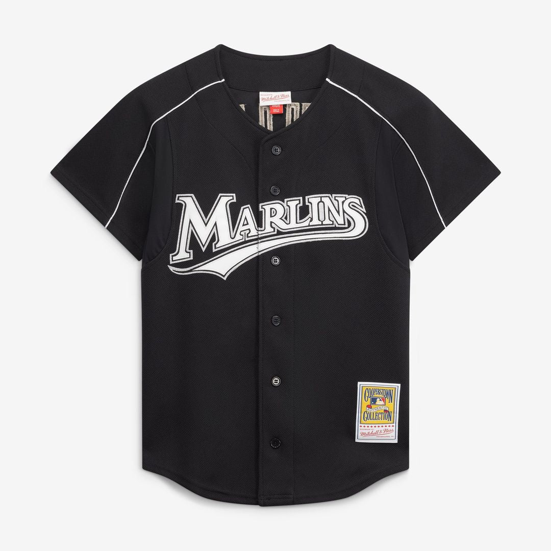 Florida Marlins Dontrelle Willis Black Cooperstown Collection Mesh Batting Practice Button-Up Baseball Jersey | MLB Baseball Jersey