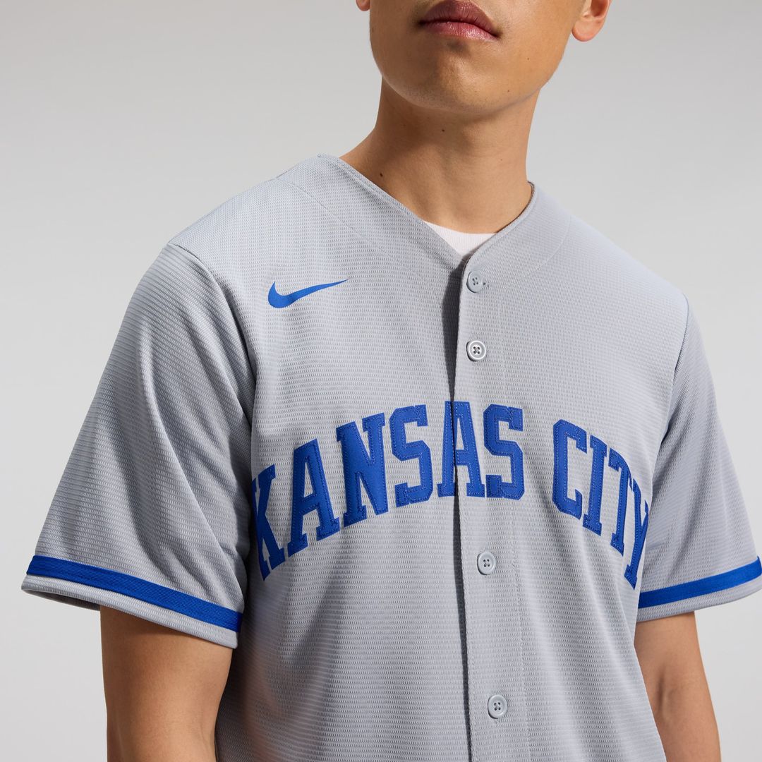 Kansas City Royals Bobby Witt Jr. Gray Road Replica Baseball Jersey | MLB Baseball Jersey