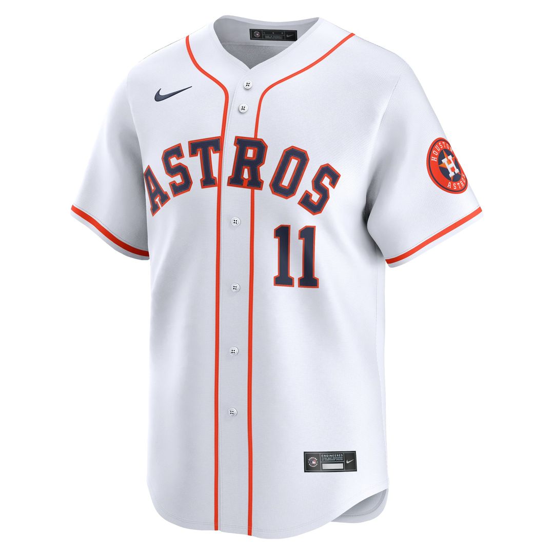 Houston Astros Cam Smith #11 White Home Limited Baseball Jersey | MLB Baseball Jersey