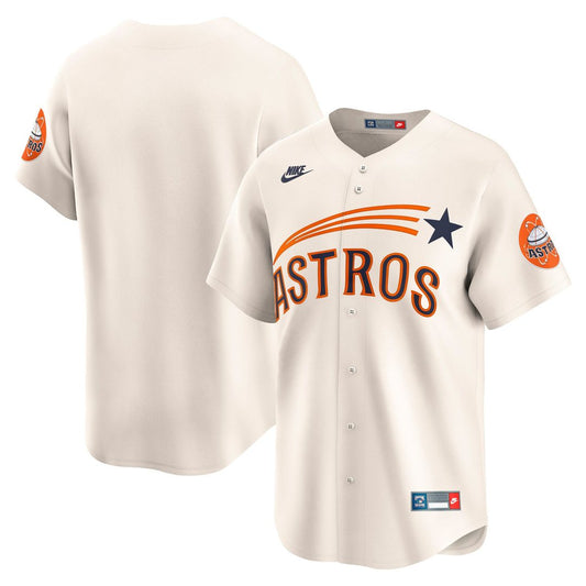 Houston Astros Cream Cooperstown Collection Limited Baseball Jersey