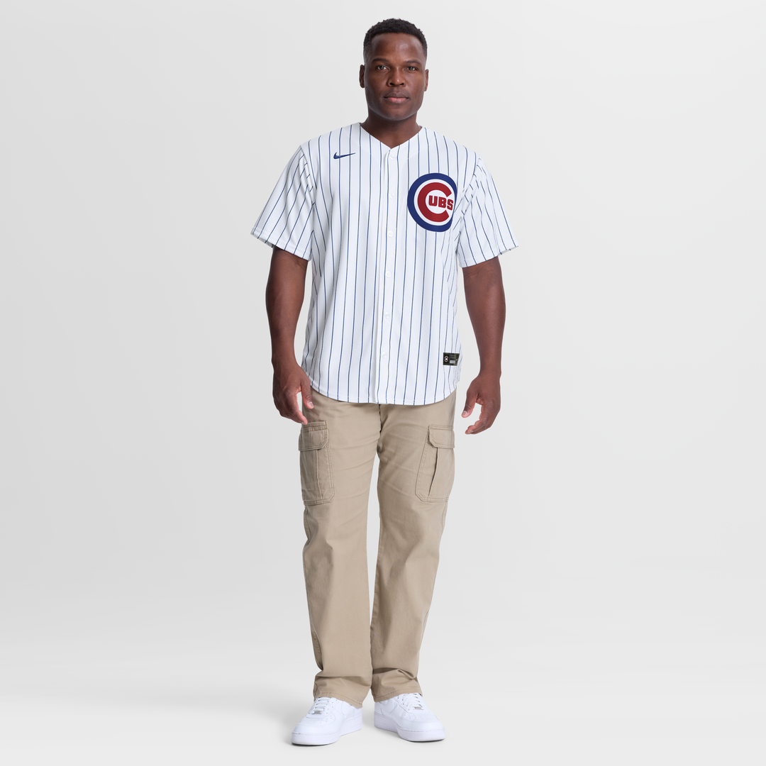 Chicago Cubs Michael Busch White Home Replica Baseball Jersey | MLB Baseball Jersey