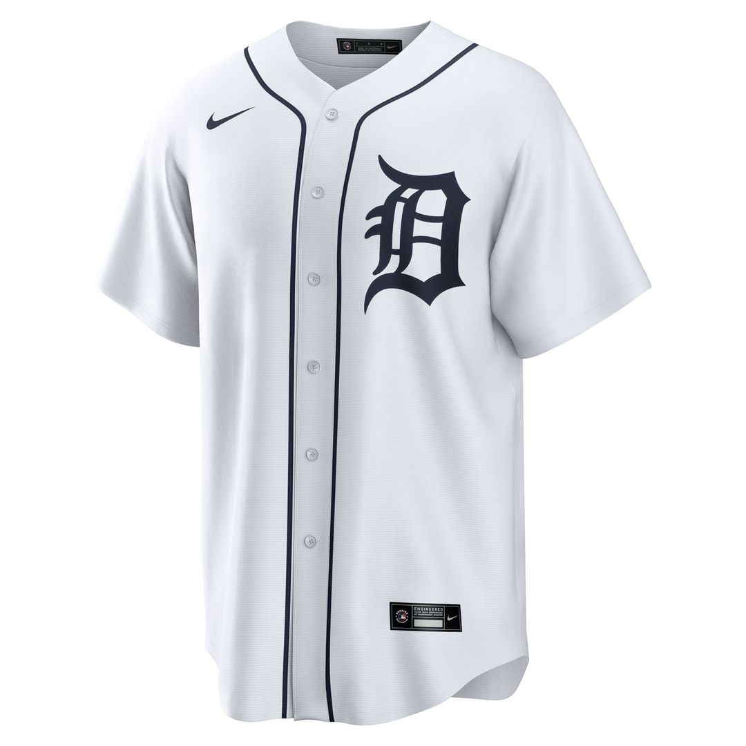 Detroit Tigers Dillon Dingler White Home Replica Baseball Jersey | MLB Baseball Jersey