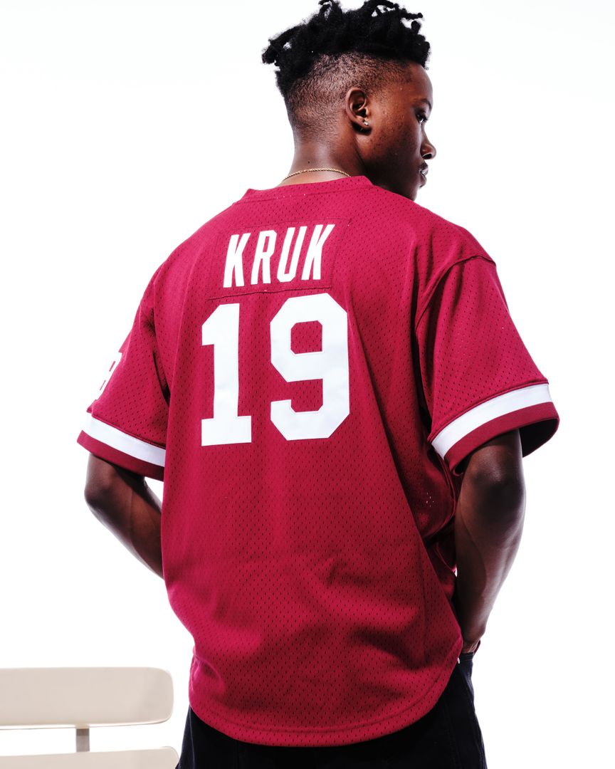 Philadelphia Phillies John Kruk Burgundy Big & Tall Cooperstown Collection Mesh Batting Practice Baseball Jersey | MLB Baseball Jersey