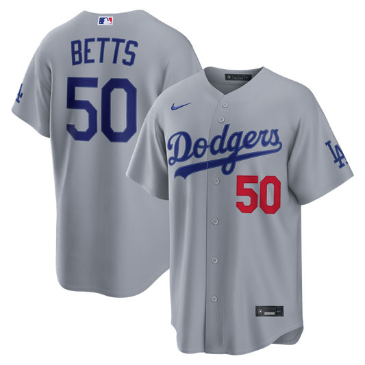 Los Angeles Dodgers Mookie Betts Gray Stadium Baseball Jersey