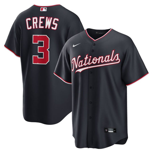 Washington Nationals Dylan Crews Navy Alternate Replica Baseball Jersey