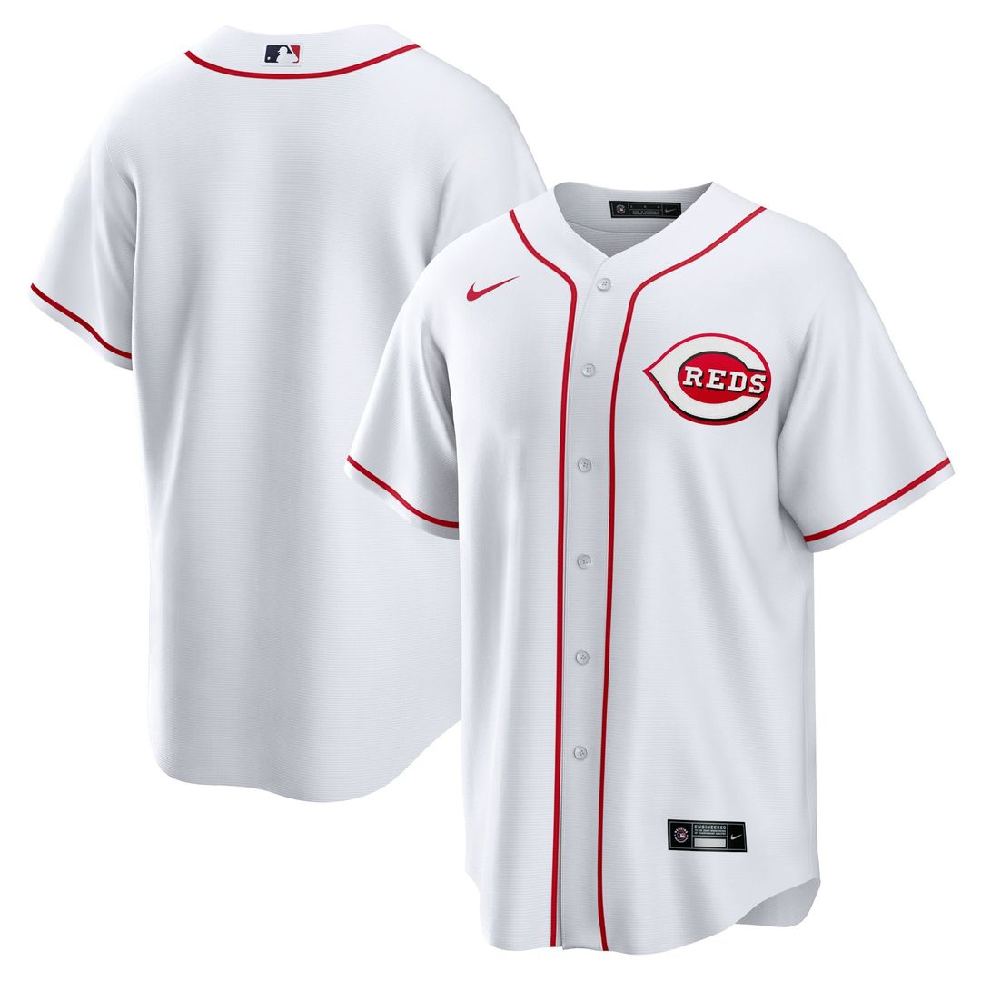 Cincinnati Reds White Home Blank Replica Baseball Jersey