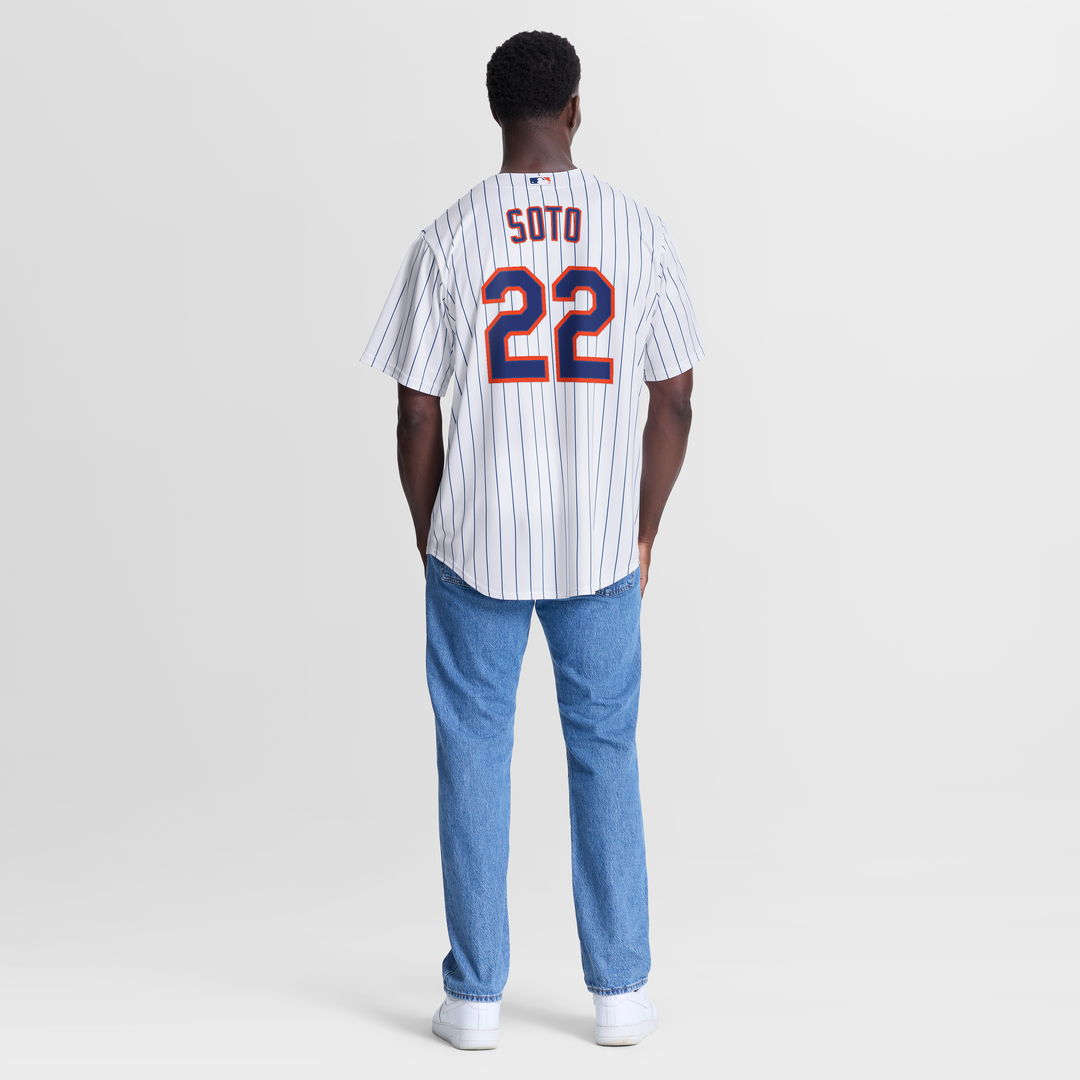 New York Mets Juan Soto White Home Replica Baseball Jersey | MLB Baseball Jersey