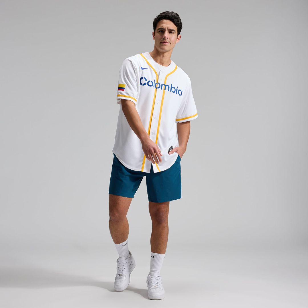 Colombia Baseball White 2026 World Baseball Classic Home Stadium Baseball Jersey | MLB Baseball Jersey
