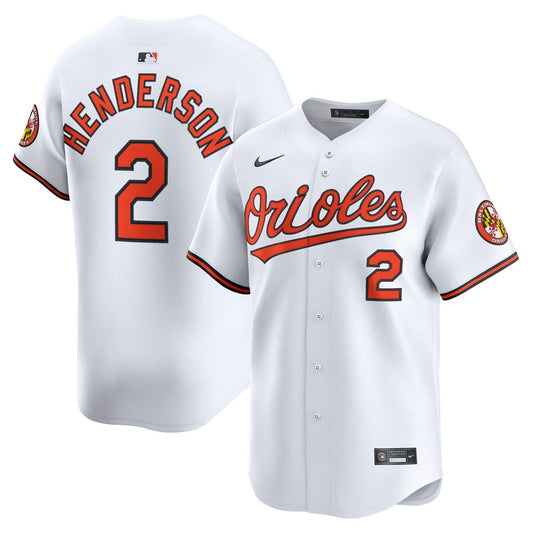 Baltimore Orioles Gunnar Henderson White Home Limited Baseball Jersey