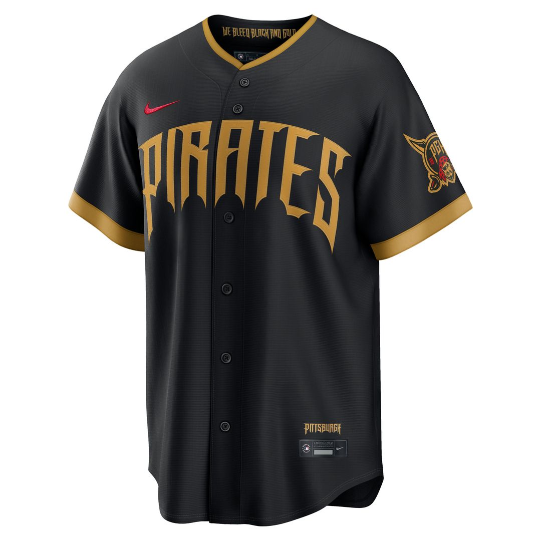 Pittsburgh Pirates Black 2026 City Connect Stadium Baseball Jersey | MLB Baseball Jersey