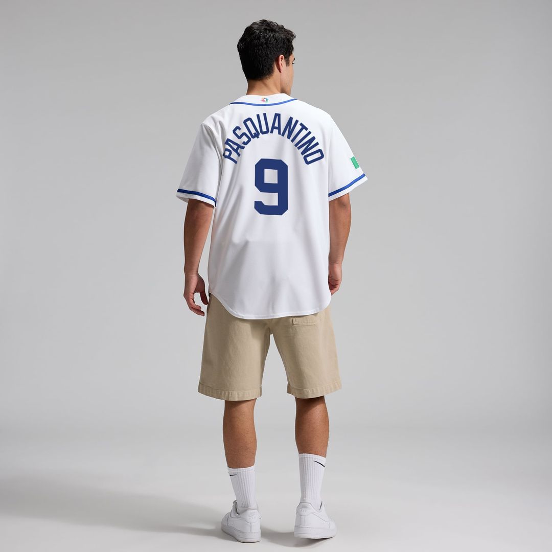 Italy Baseball Vinnie Pasquantino White 2026 World Baseball Classic Home Stadium Baseball Jersey | MLB Baseball Jersey
