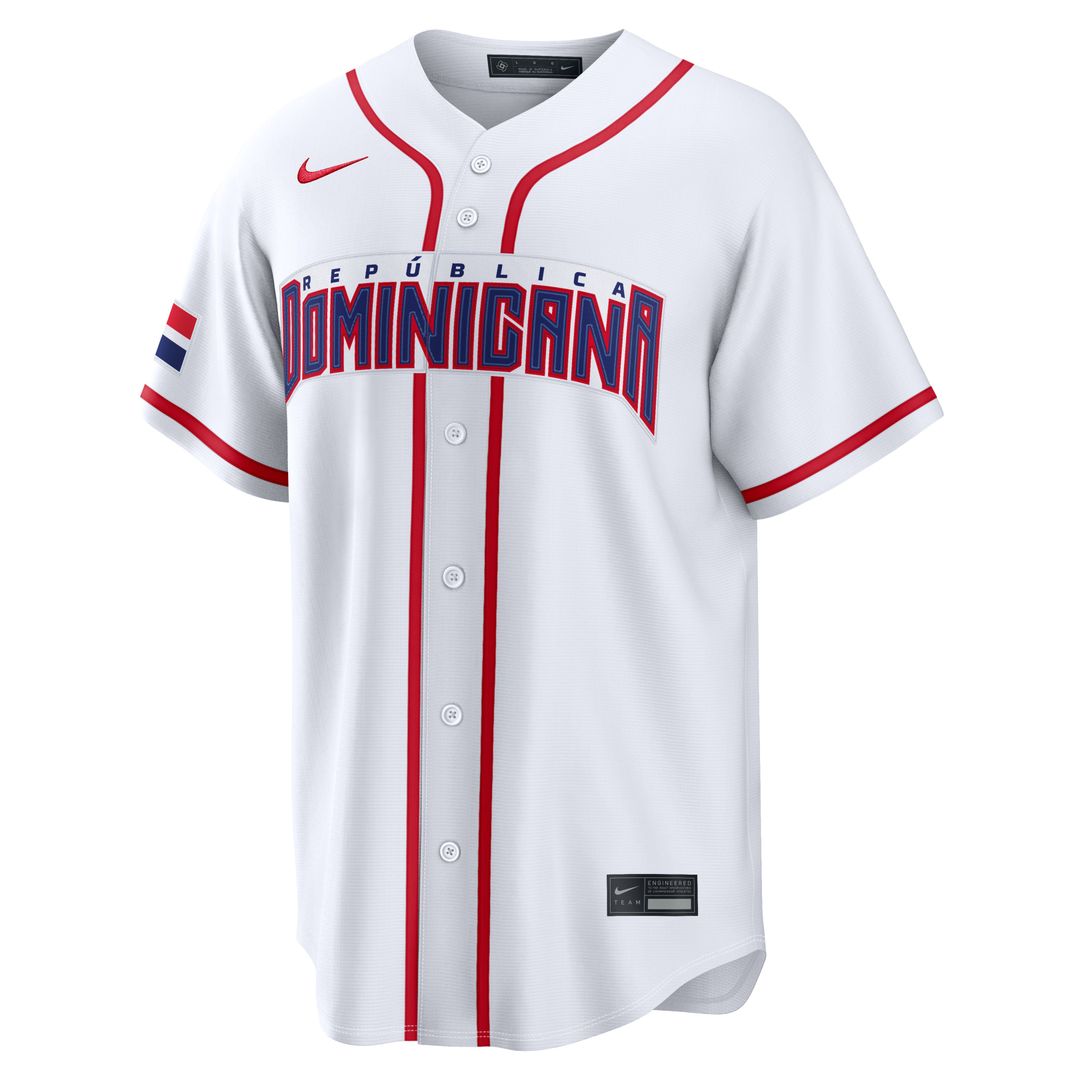 Dominican Republic Baseball Vladimir Guerrero Jr. White 2026 World Baseball Classic Home Stadium Baseball Jersey | MLB Baseball Jersey
