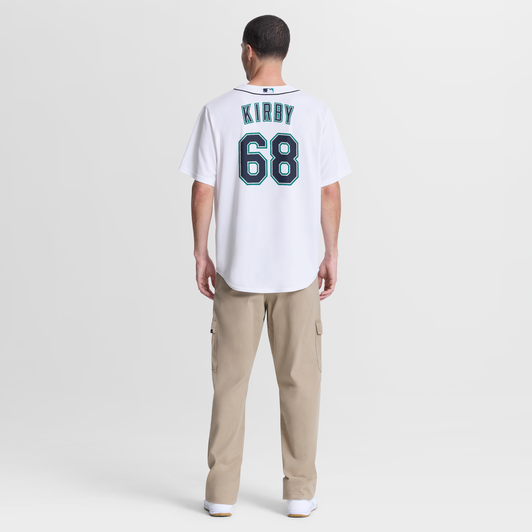 Seattle Mariners George Kirby White Home Replica Baseball Jersey | MLB Baseball Jersey
