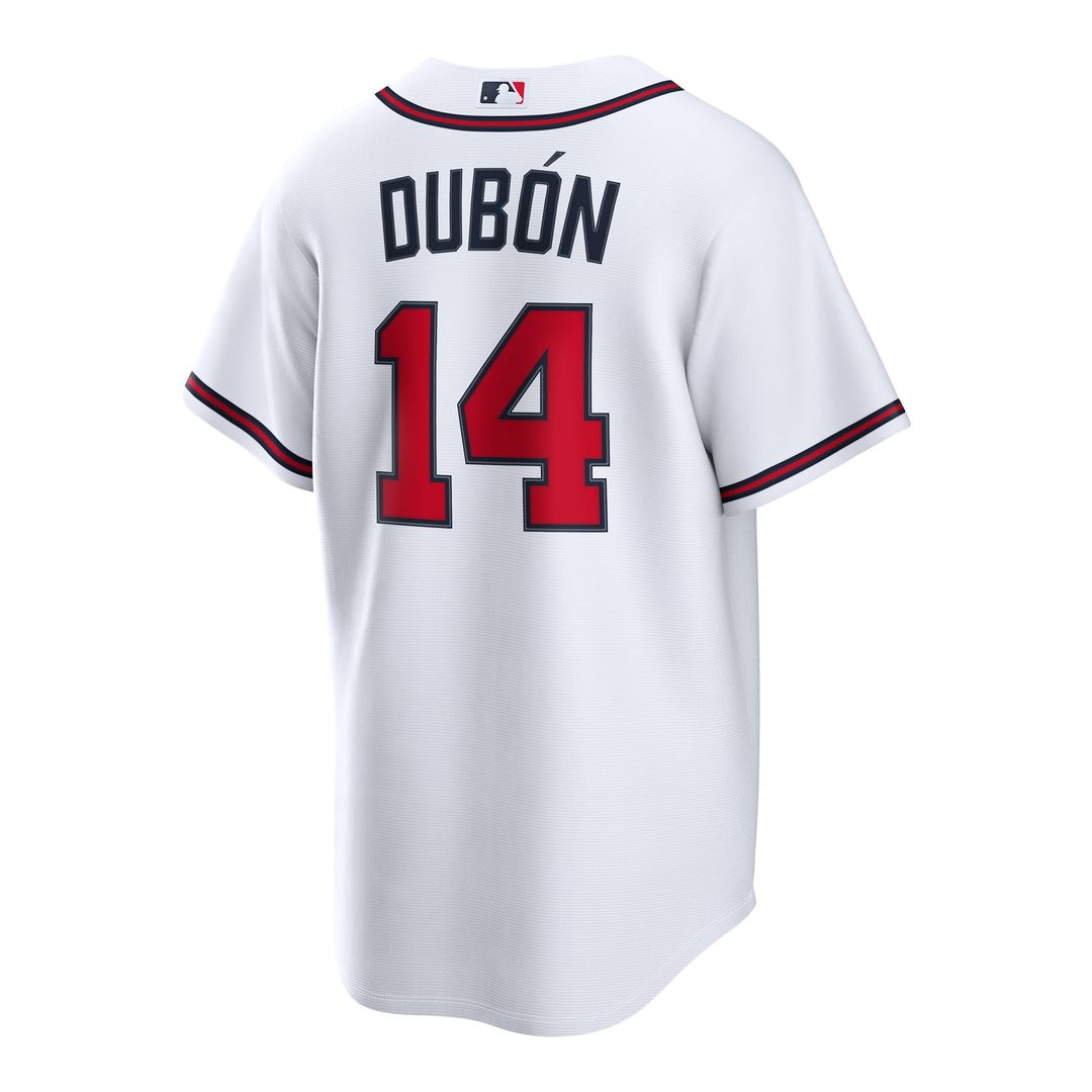 Atlanta Braves Mauricio Dubón White Home Replica Baseball Jersey | MLB Baseball Jersey