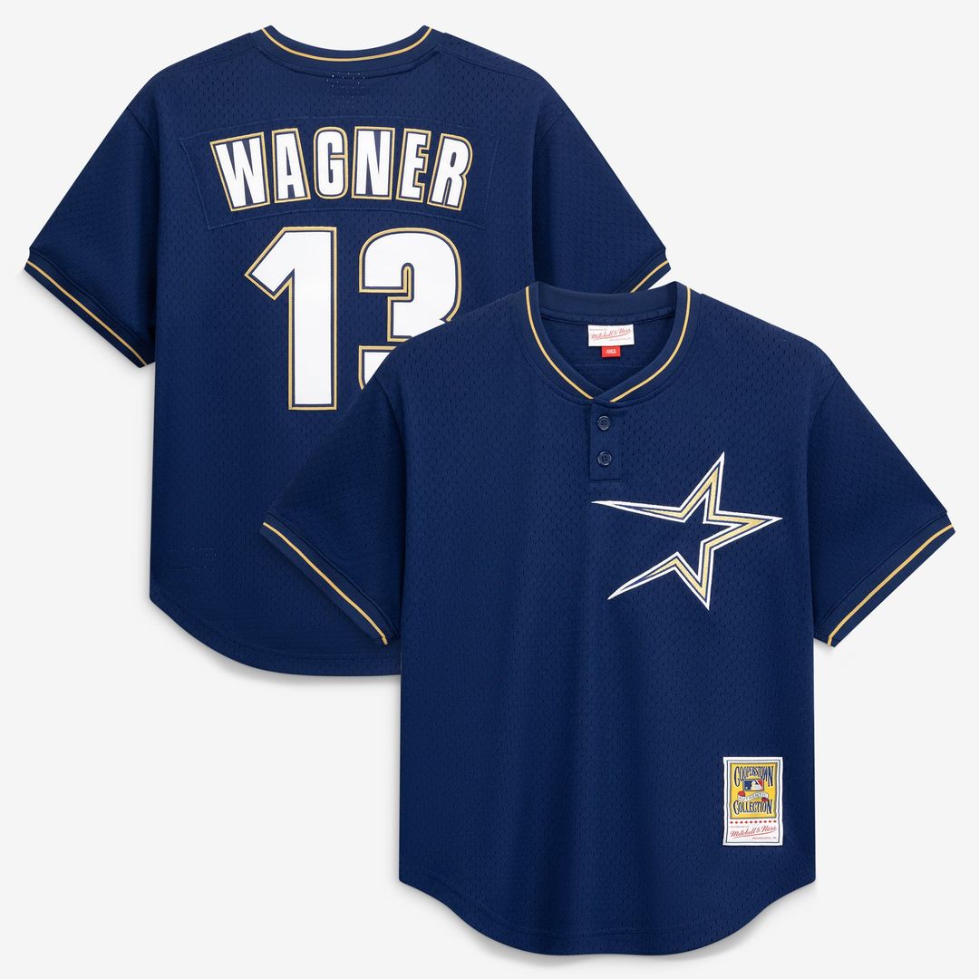 Houston Astros Billy Wagner Navy Authentic Batting Practice Baseball Jersey