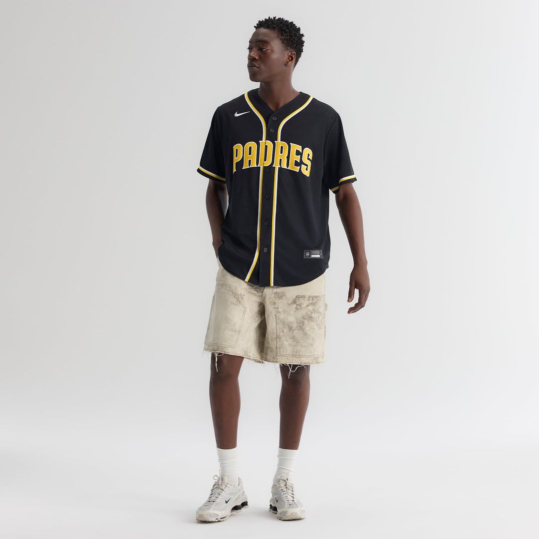 San Diego Padres Jackson Merrill Fashion Replica Black Out Baseball Jersey | MLB Baseball Jersey