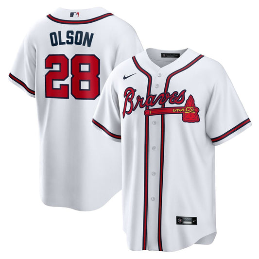 Atlanta Braves Matt Olson White Home Replica Baseball Jersey