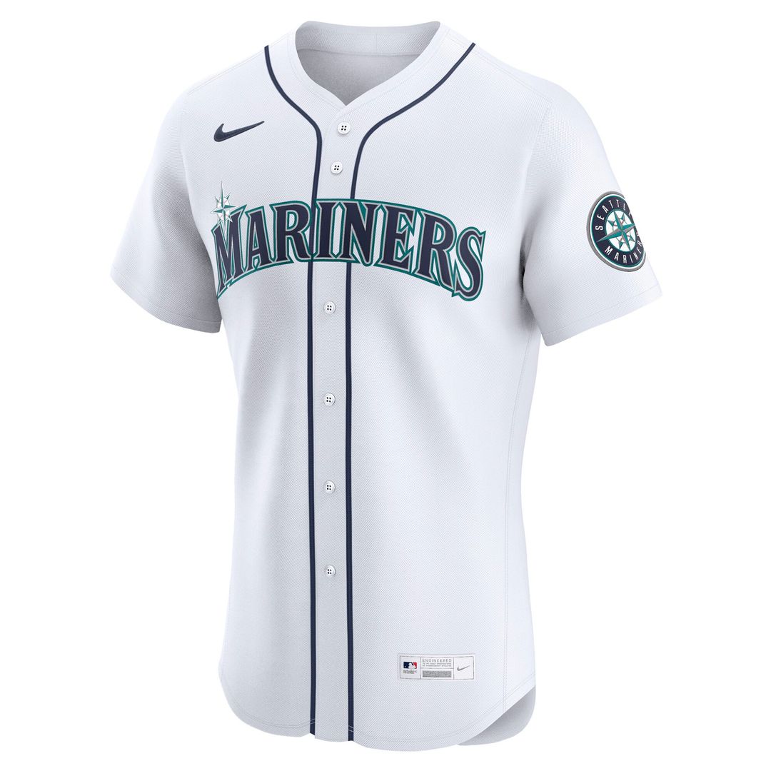 Seattle Mariners Julio Rodríguez White Home Elite Baseball Jersey | MLB Baseball Jersey