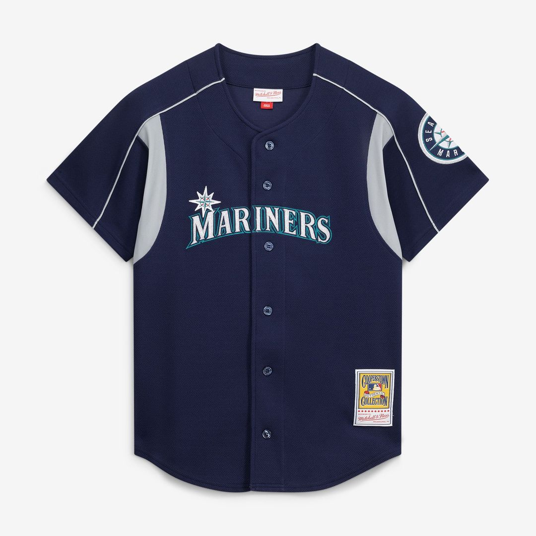 Seattle Mariners Felix Hernandez Navy Cooperstown Collection Batting Practice Baseball Jersey