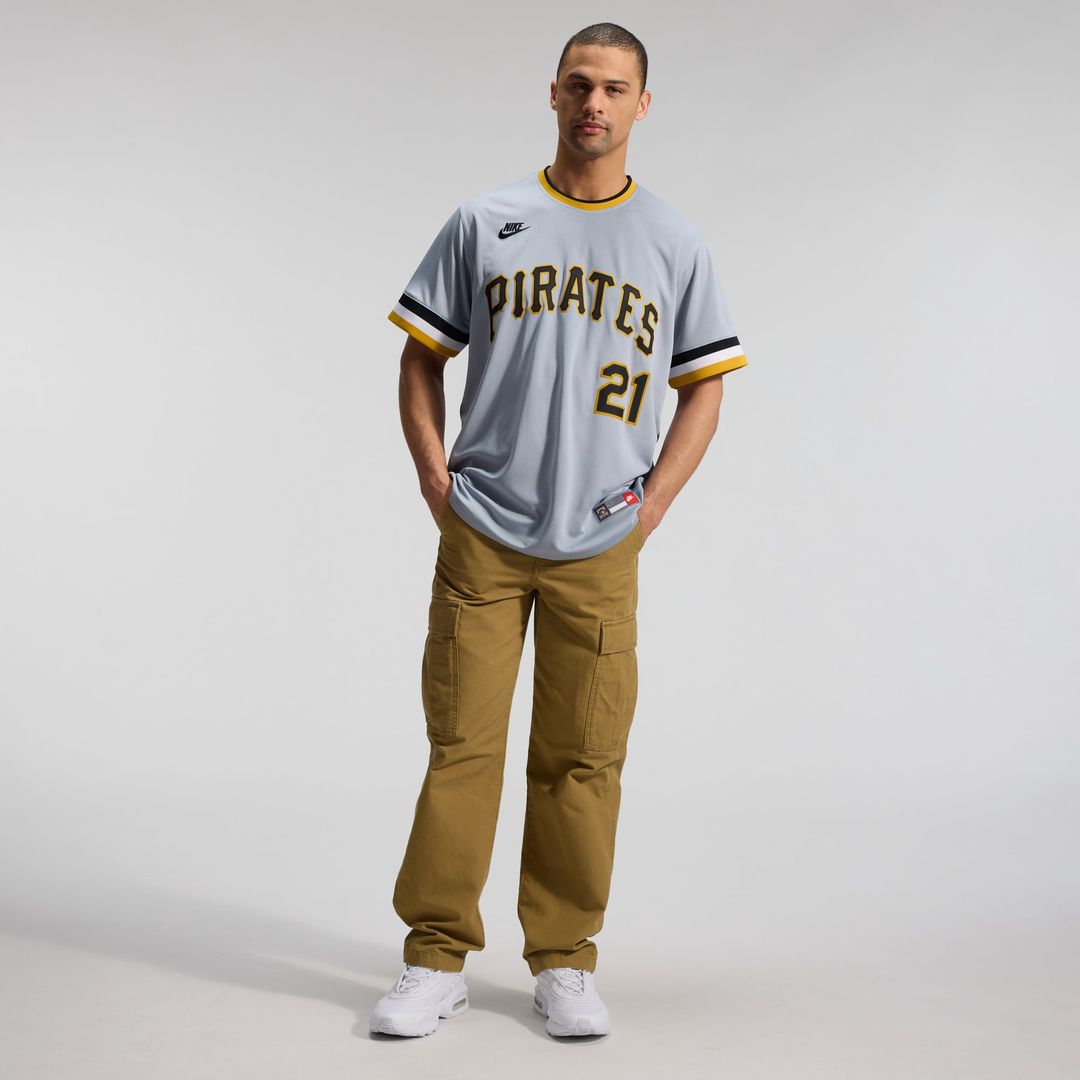 Pittsburgh Pirates Roberto Clemente Gray Throwback Cooperstown Collection Limited Baseball Jersey | MLB Baseball Jersey